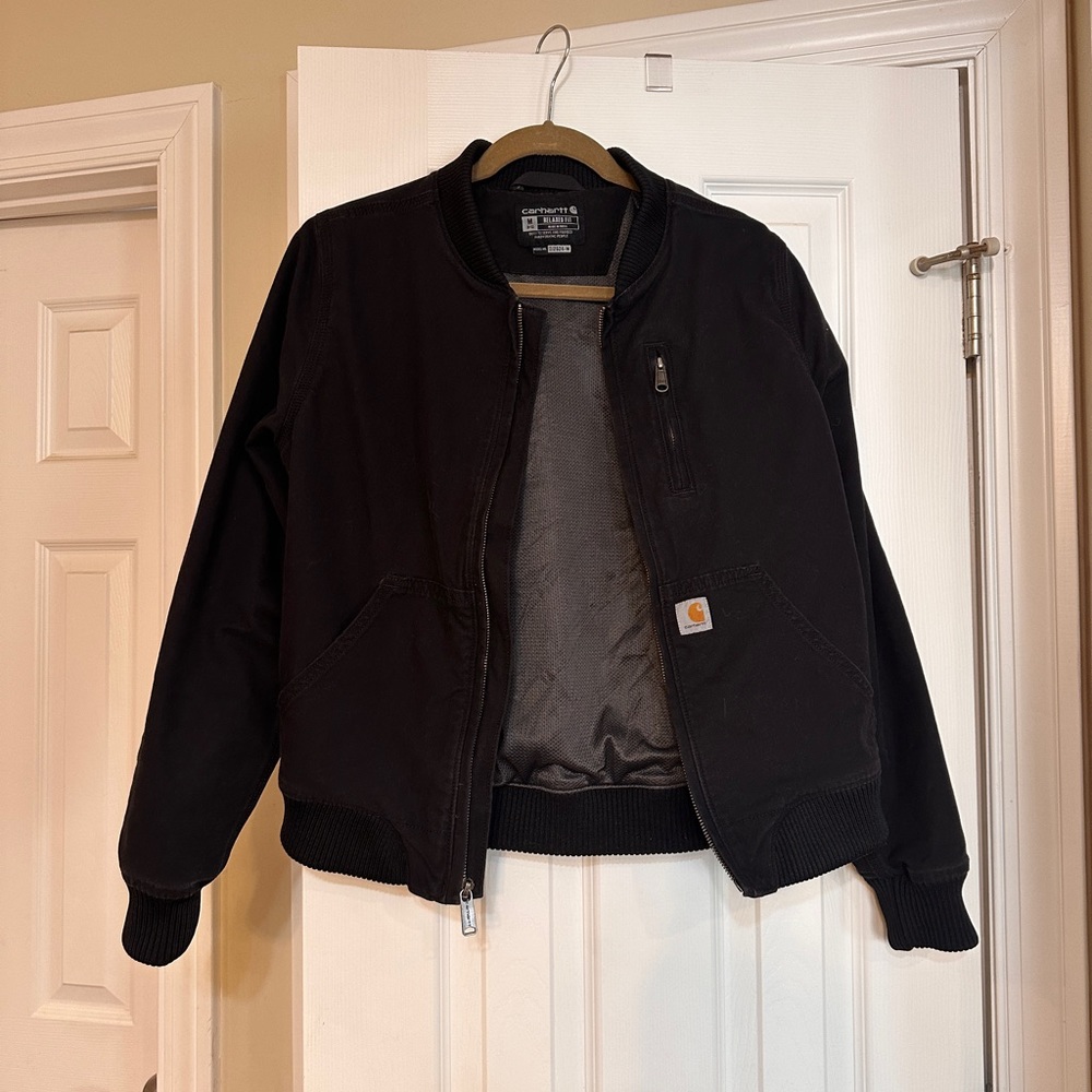 Carhartt black Crawford bomber jacket